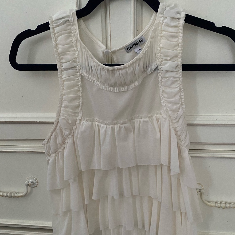 Express ruffled tank